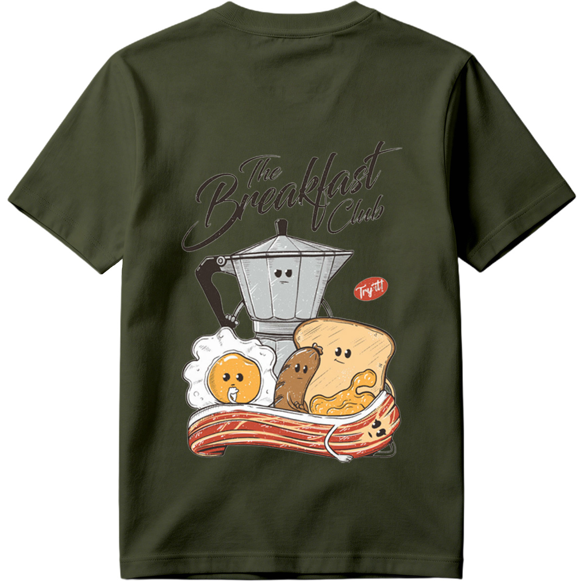 The Breakfast Club: Coffee Pot, Egg, Sausage, Toast, and Bacon - Tee