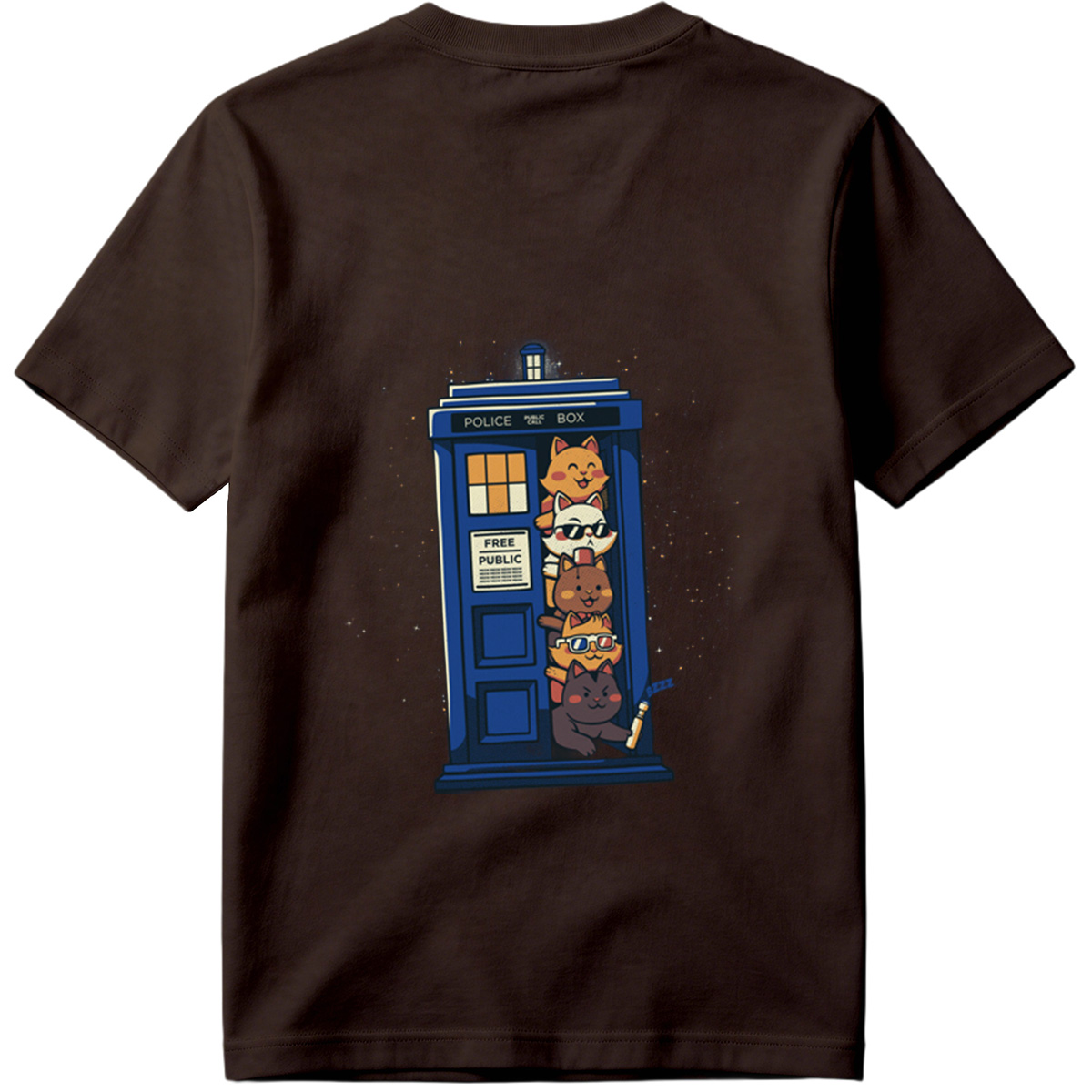 Doctor Who Cats in the TARDIS - Tee