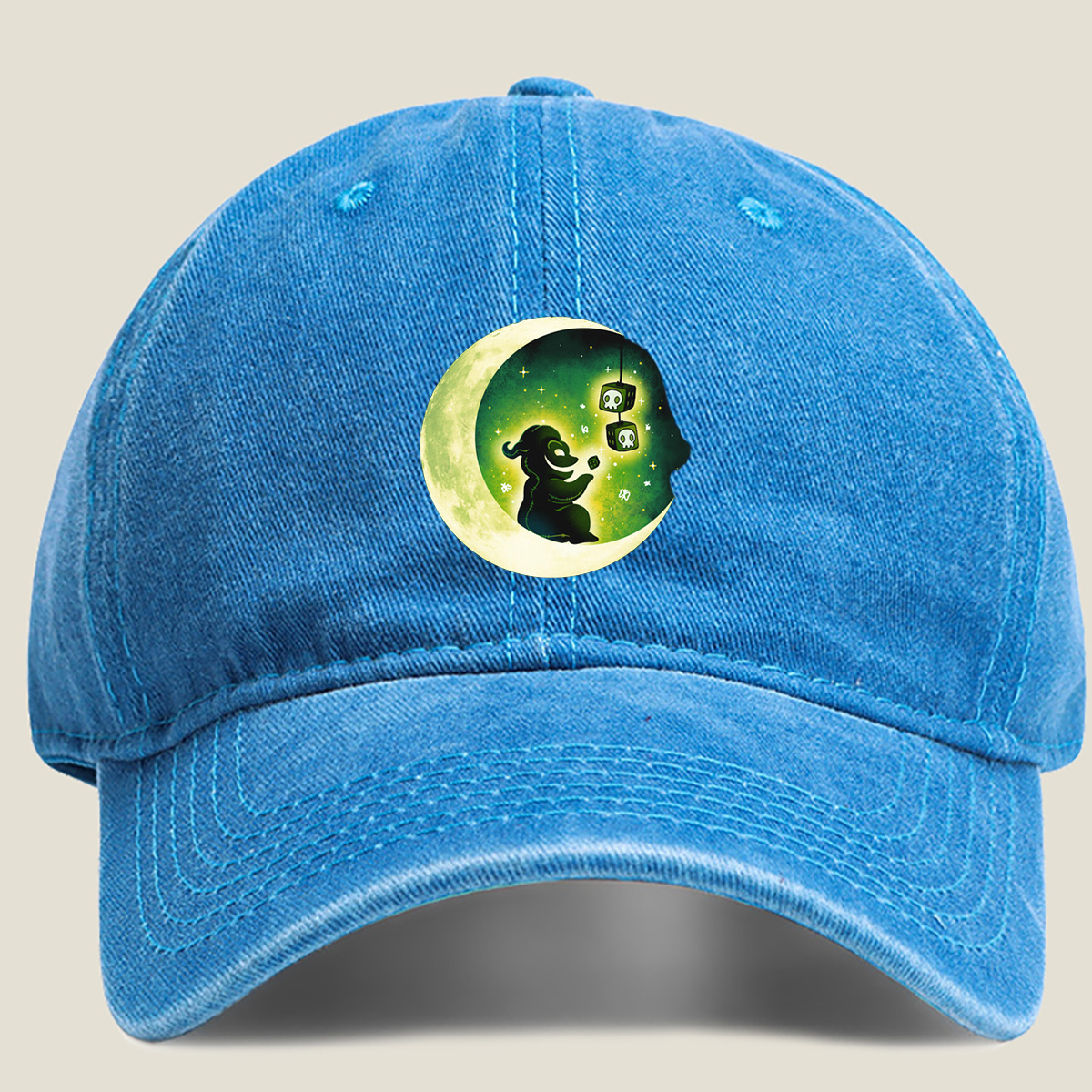 Undertale: Sans and Papyrus on the Moon - Washed Denim - Baseball Cap