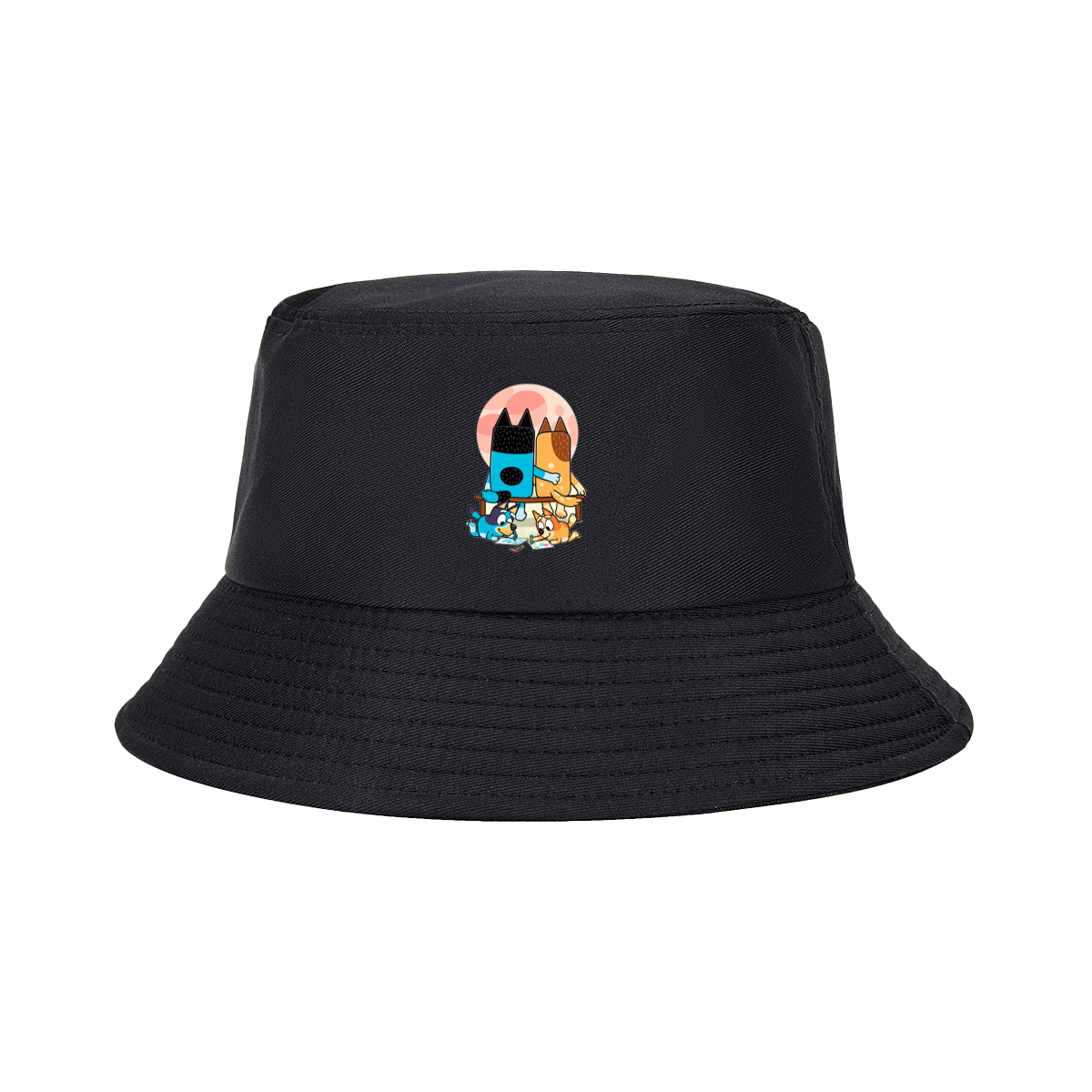 Bluey and Bingo Drawing with - Fisherman's Hat