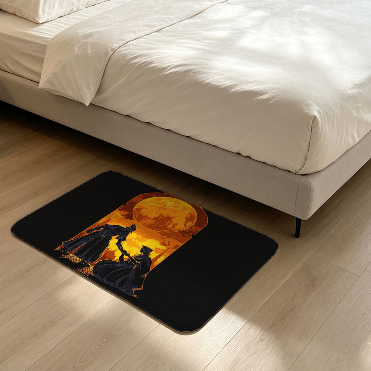 Bloodborne: The Hunter and the Lady Under the Crimson Moon - Flannel floor mat