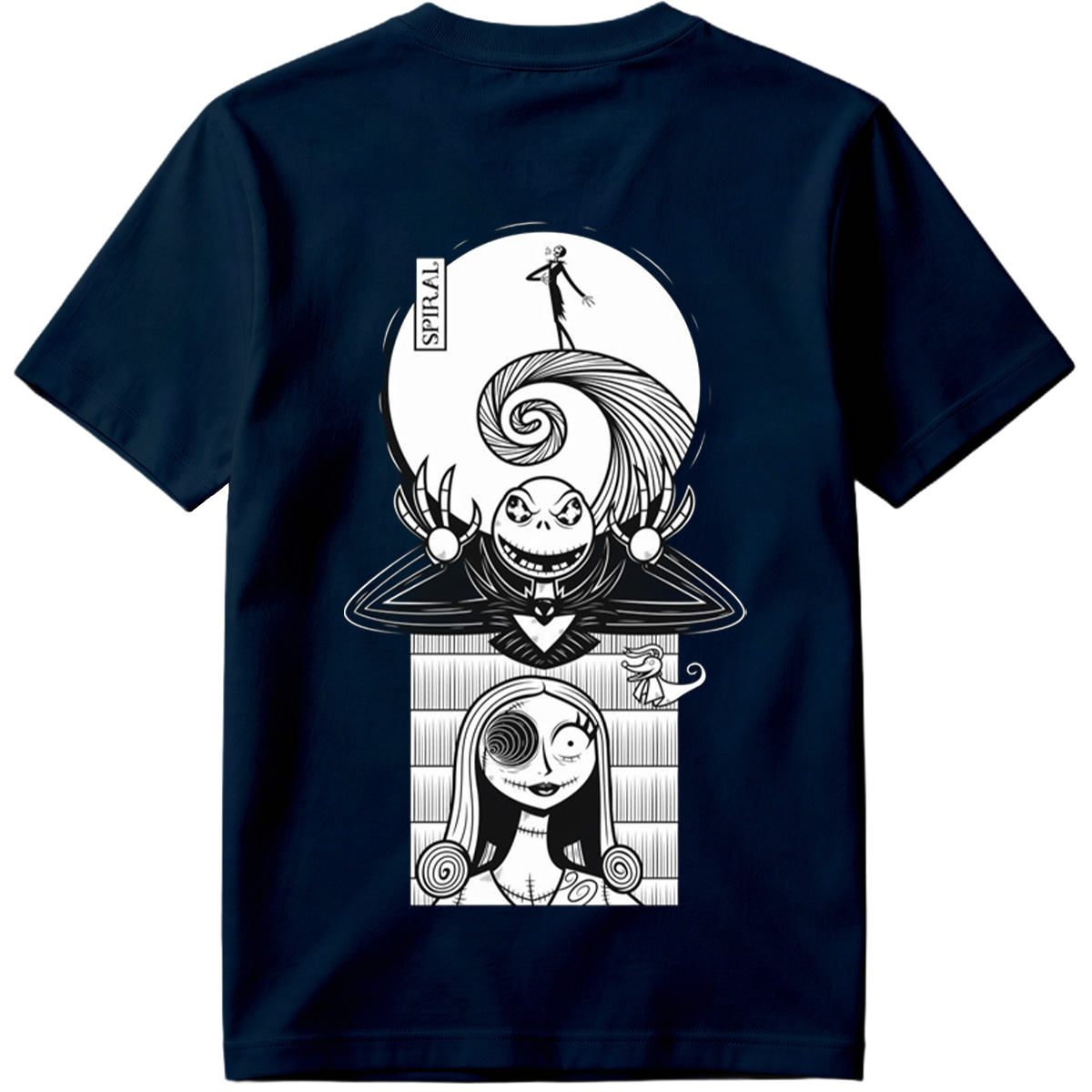 The Nightmare Before Christmas: Jack Skellington and Sally Spiral Art - Tee