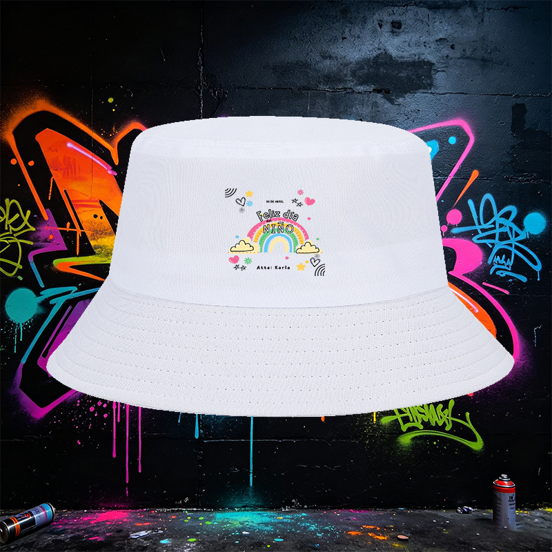 Unisex Bucket Hat with Rainbow and 