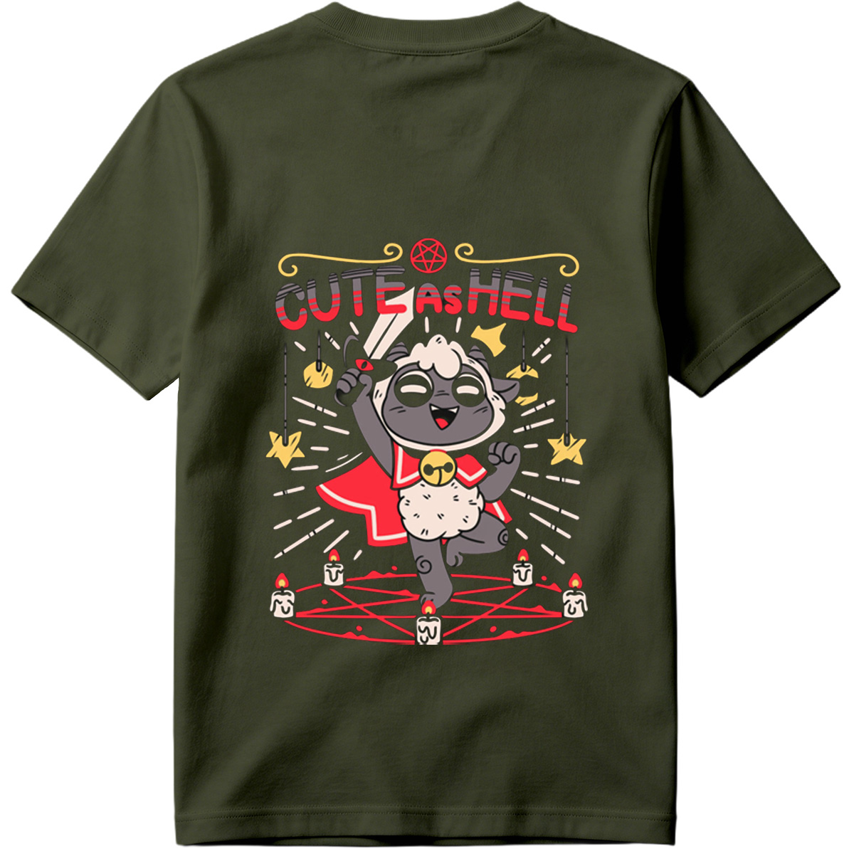 Cute as Hell: Devilish Sheep Character Design - Tee