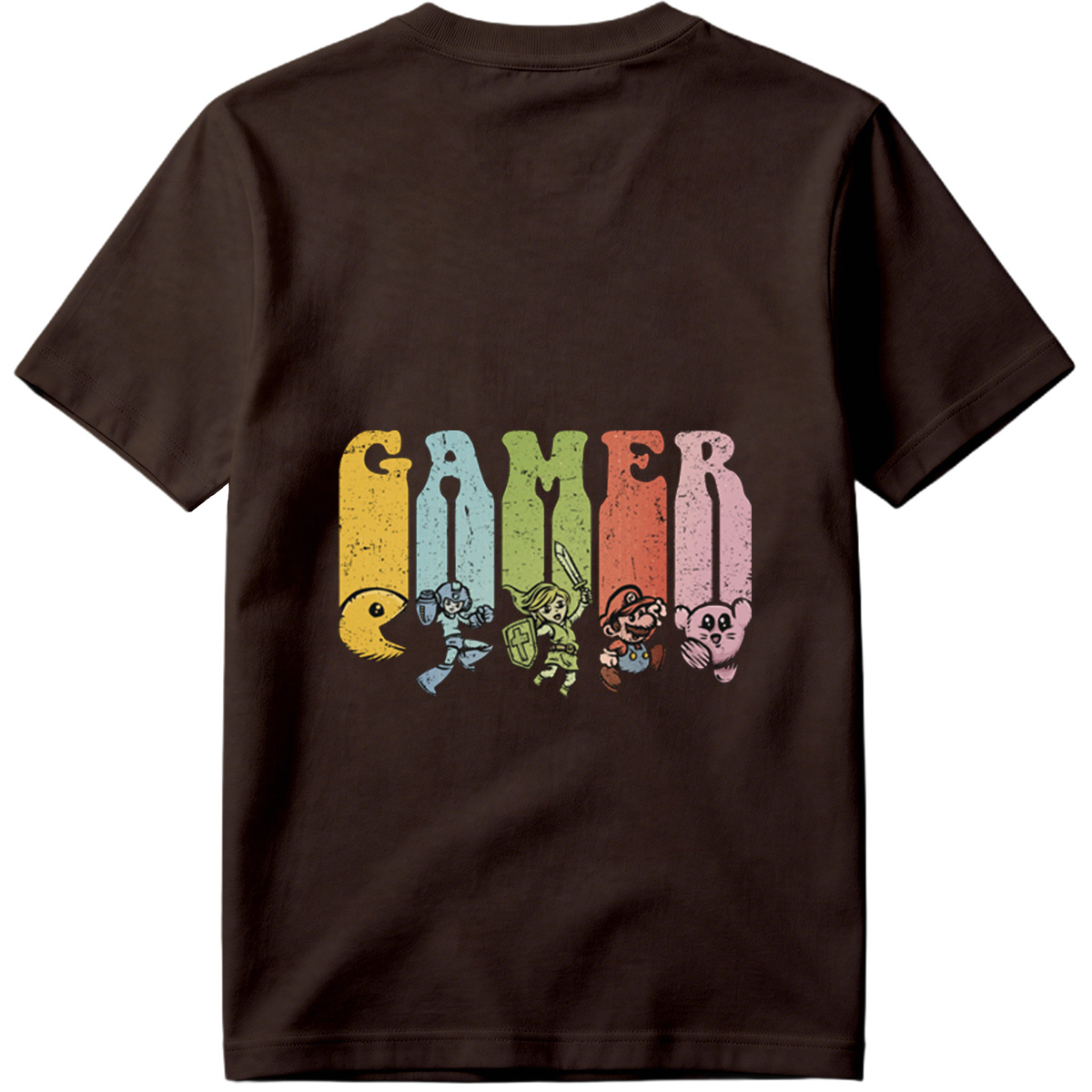 Gamer: Pac-Man, Mega Man, Zelda, Mario, Kirby - Tee