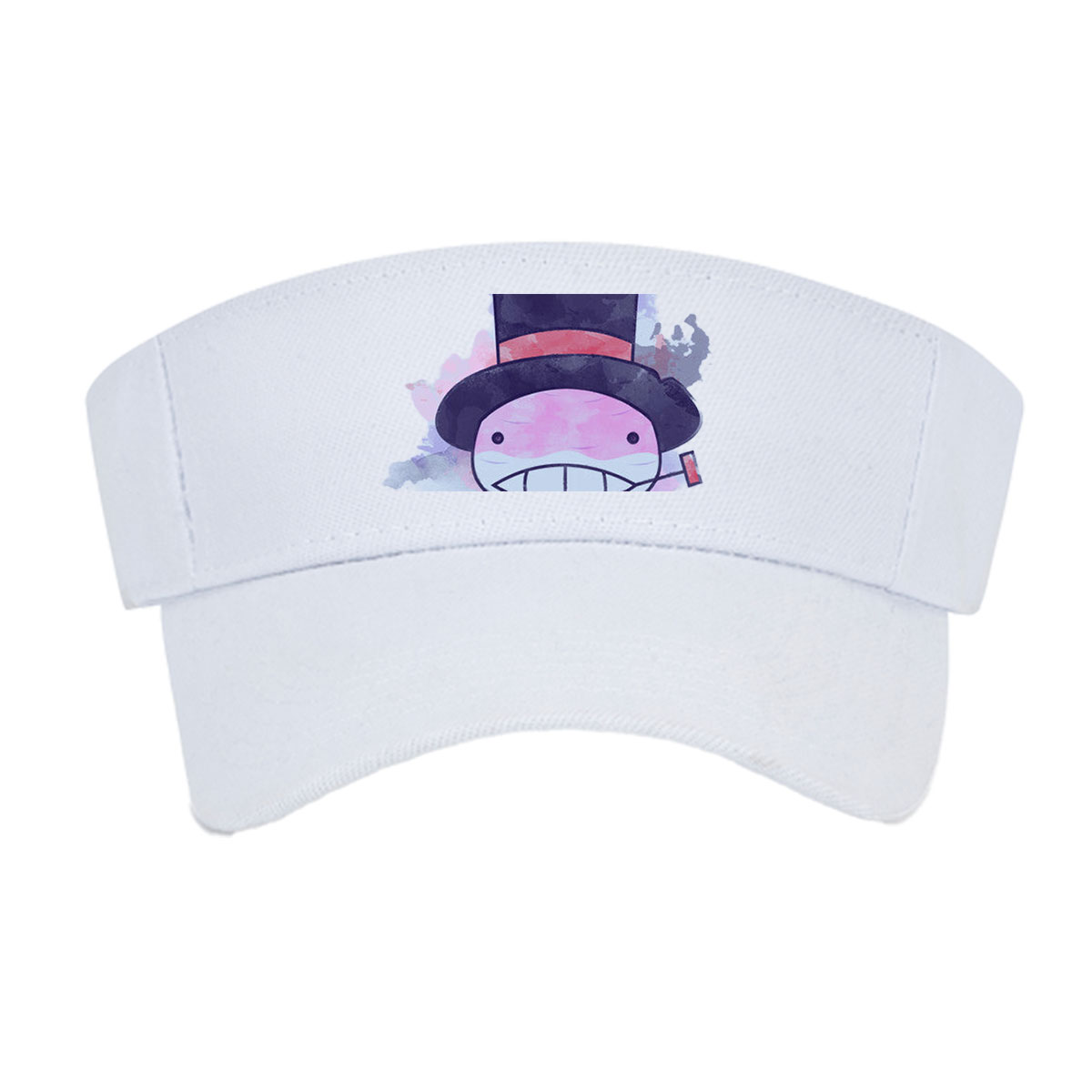 Whimsical Character with Top Hat and Bow Tie -  Visor cap