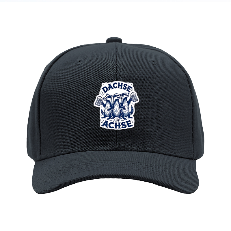 1pc New Baseball Cap with Dachse Auf Achse Otter Print Design Unisex Adjustable Hat for Outdoor Activities and Casual Wear Suitable for Adults and Teenagers