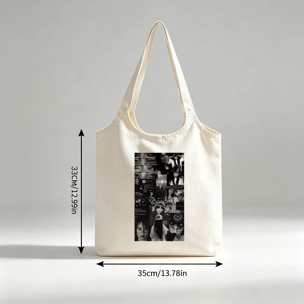 Khalid Collage - Black and White Portrait Montage Featuring Close-Ups and Group Shots with Text Overlays - Canvas shoulder bags/