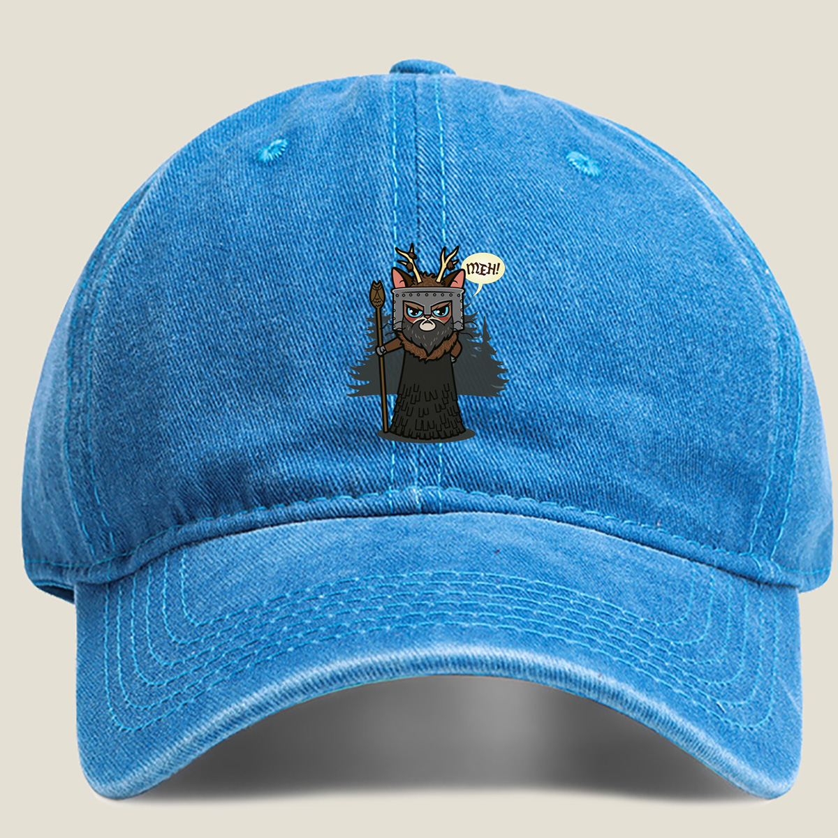Cat Warrior with Antlers and Spear: 