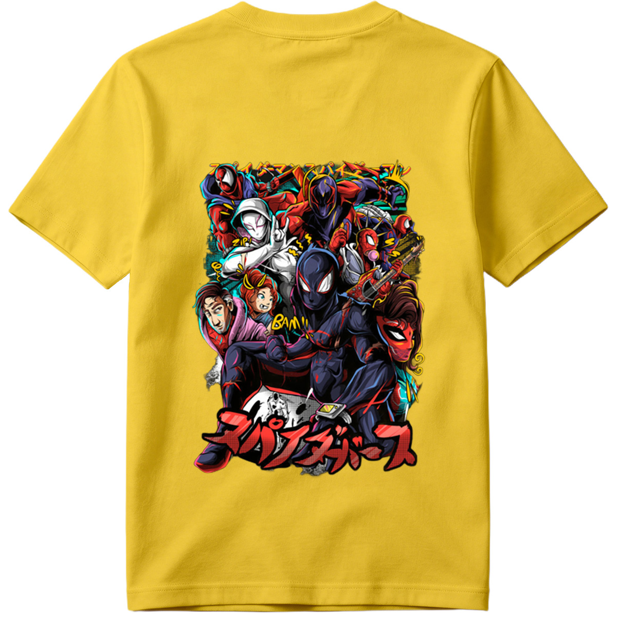 Spider-Verse: Miles Morales, Gwen Stacy, Peter Parker, and the Spider-Family - Tee