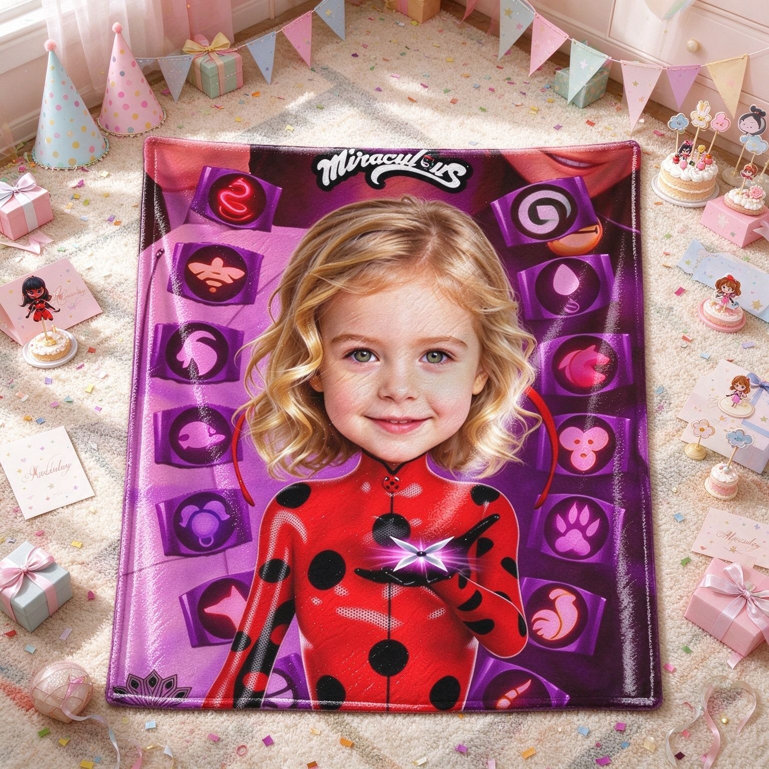 Personalized Face Photo Superhero Flannel Blanket, Ultra Soft Anti-Pilling Fleece Throw, Unique Custom Birthday Gift