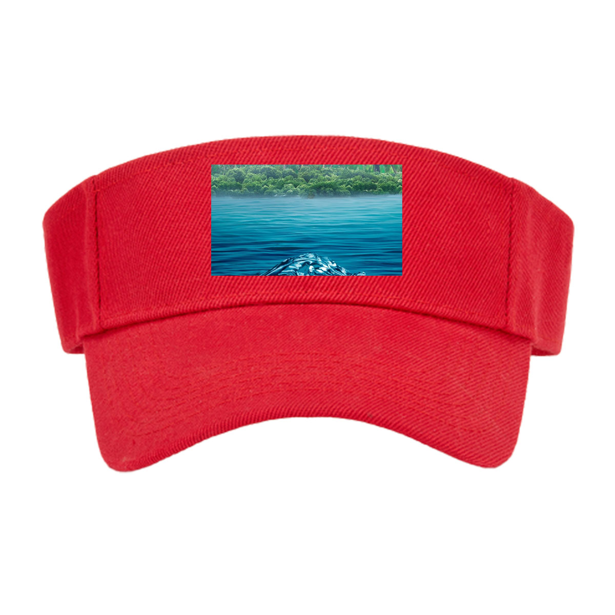 Sunlit Tropical Waters with Palm Trees and Underwater View -  Visor cap