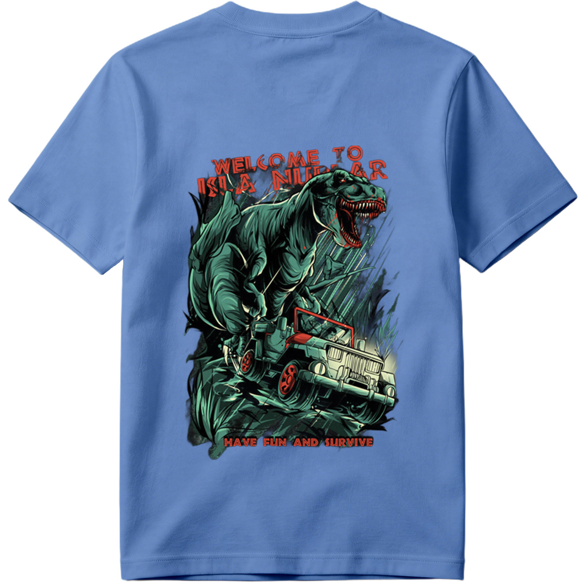 Jurassic Park T-Rex vs Jeep: Welcome to Isla Nublar - Tee