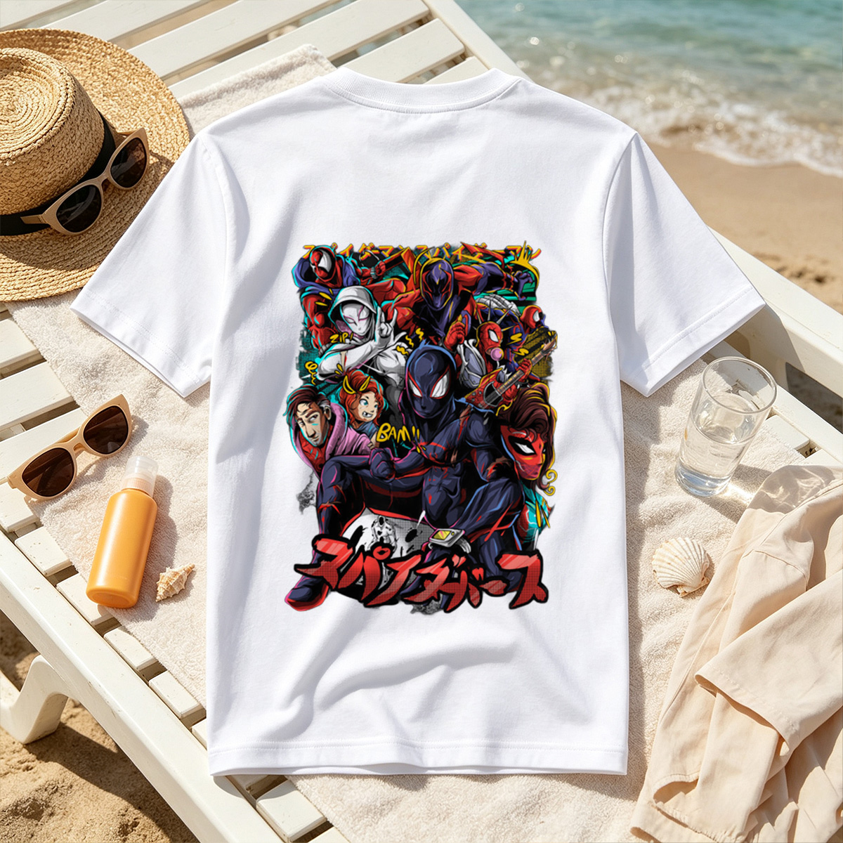 Spider-Verse: Miles Morales, Gwen Stacy, Peter Parker, and the Spider-Family - Tee