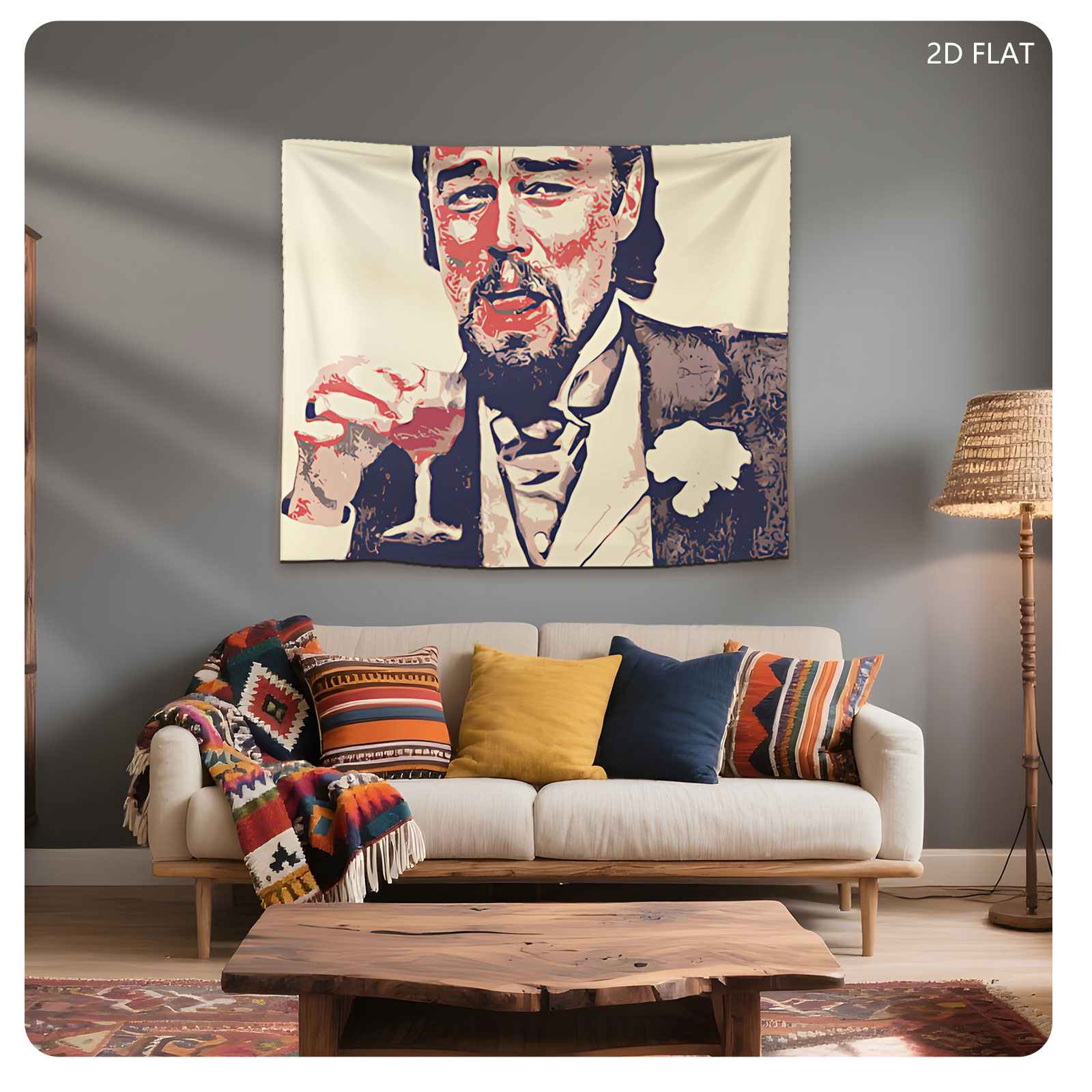 Leonardo DiCaprio as Jay Gatsby holding a cocktail - Tapestry