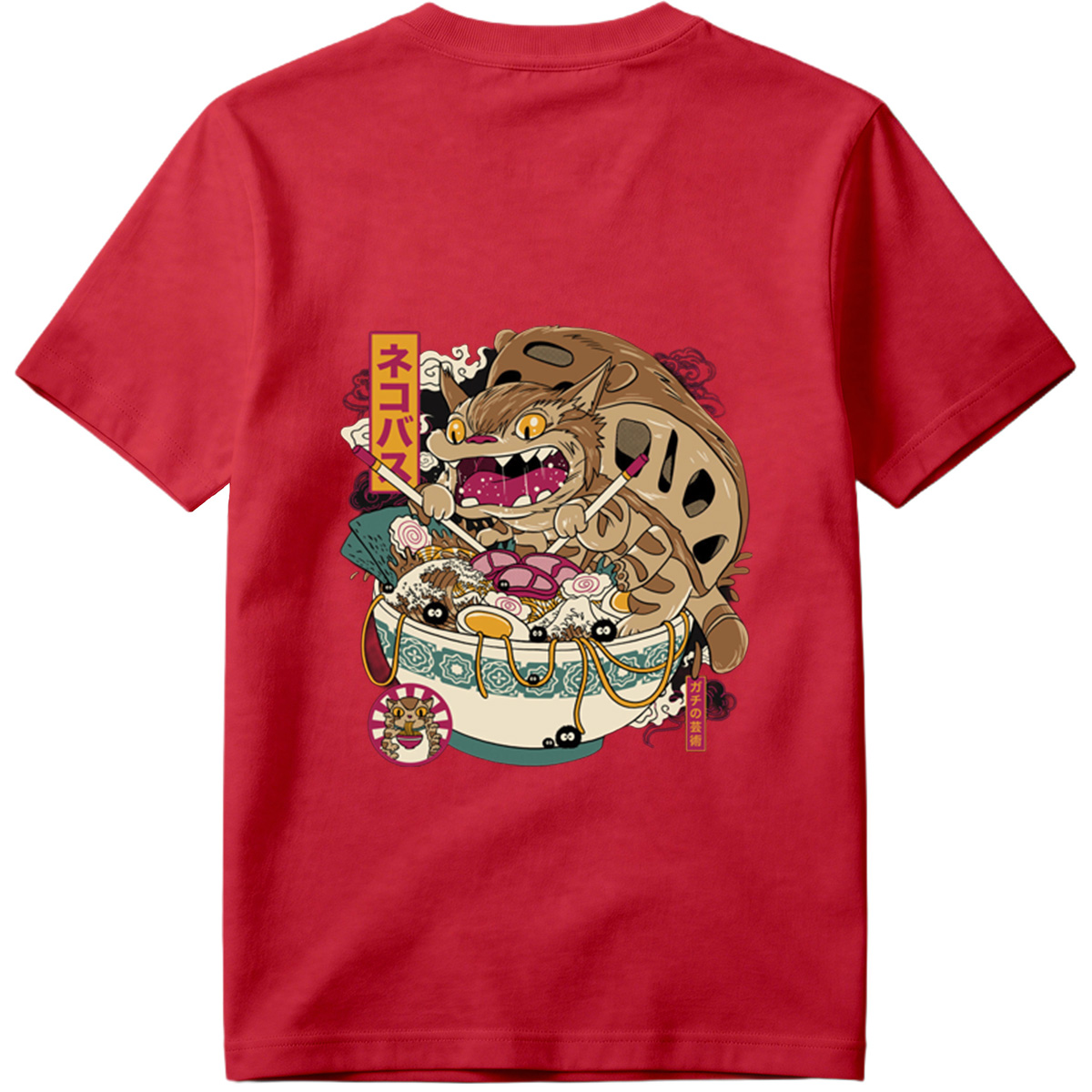 Neko Basu Ramen Cat Art - Tee