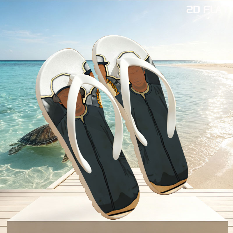 N.W.A. Members in Classic Hip-Hop Attire -  flip-flops