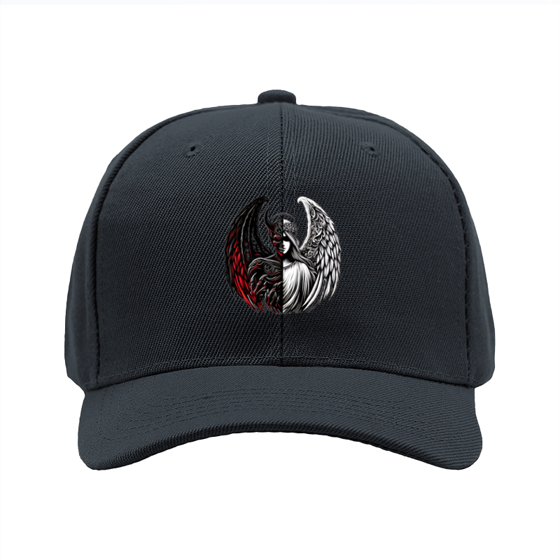 1pc New Baseball Cap Angel Devil Split Wings Print Unisex Adjustable Hat for Streetwear Outdoor Activities Adults Fashion Accessories