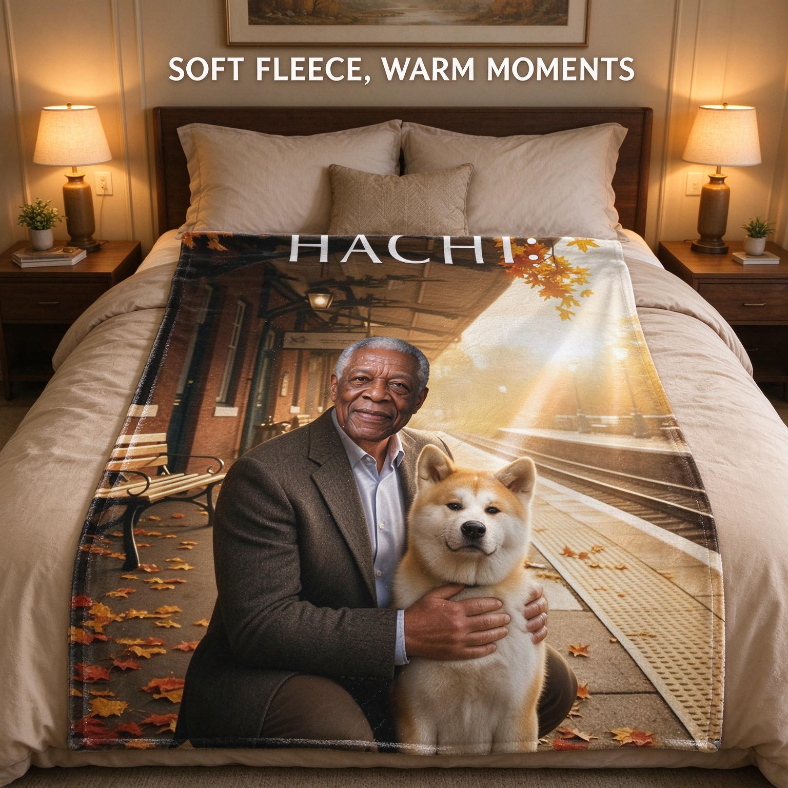 Custom Photo Face Blanket Personalized Portrait Flannel Throw Soft Cozy Keepsake Gift for Pet Lovers and Family