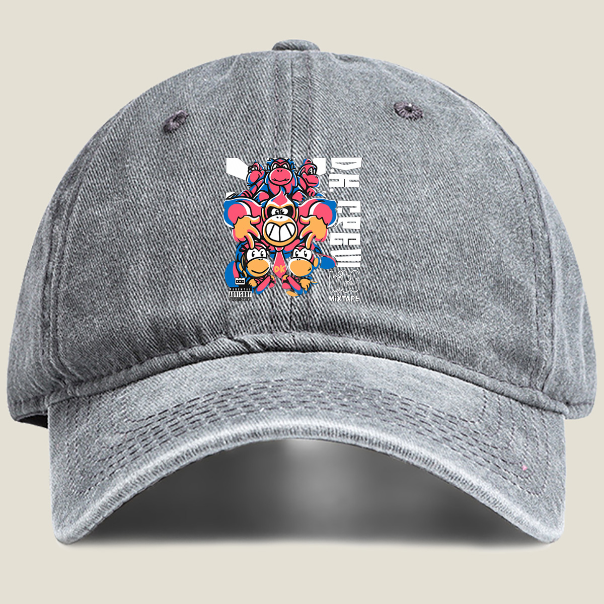 Dr. K. Rool Hits Mixtape: Donkey Kong Characters Edition - Washed Denim - Baseball Cap
