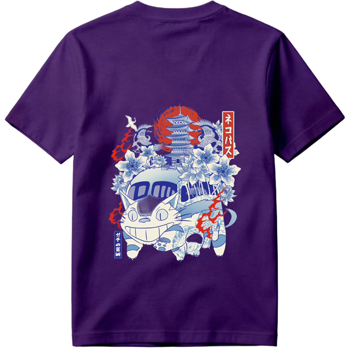 Neko Pass: Catbus and Japanese Landmarks - Tee