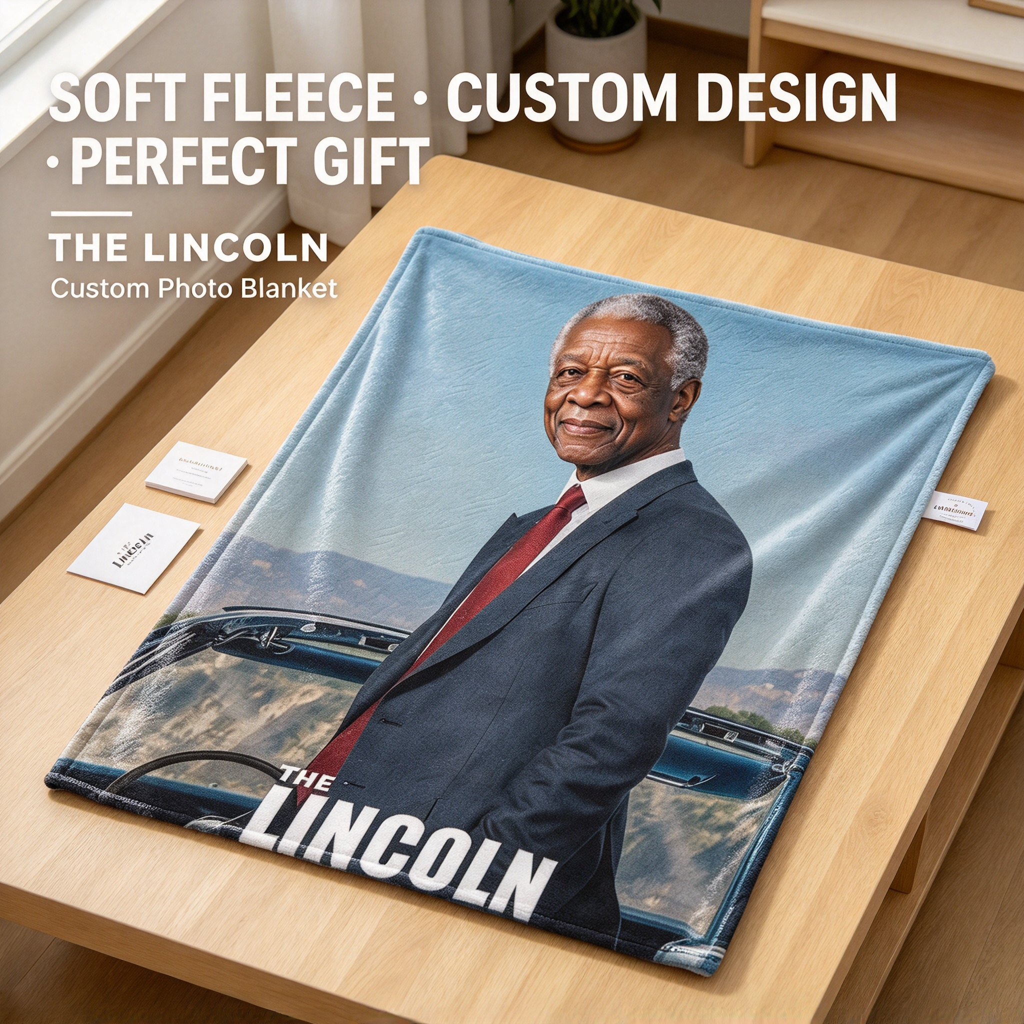 Custom Photo Blanket Personalized Portrait Throw, Ultra Soft Flannel Fleece, Ideal Personalized Gift
