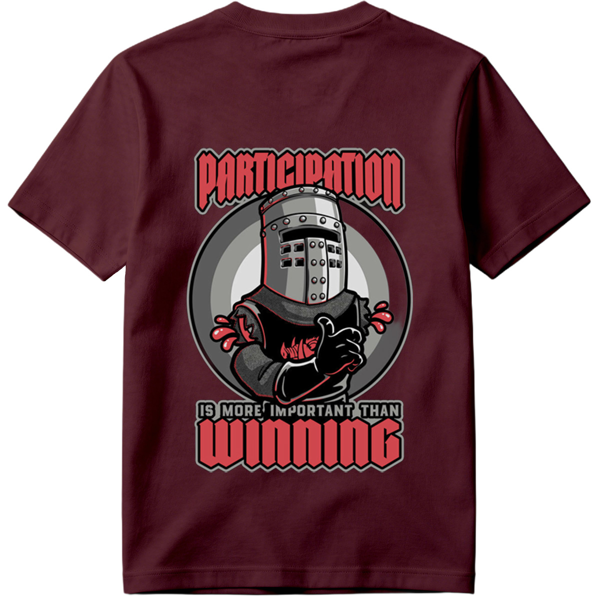Participation is More Important Than Winning - Knight Mascot Design - Tee