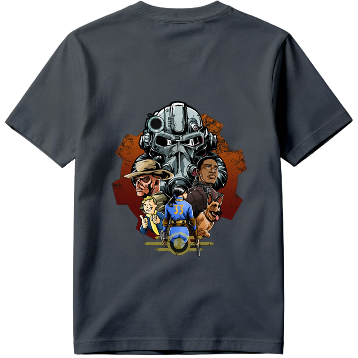 Fallout: Vault Boy, Vault Dweller, Dogmeat, and Brotherhood of Steel - Tee