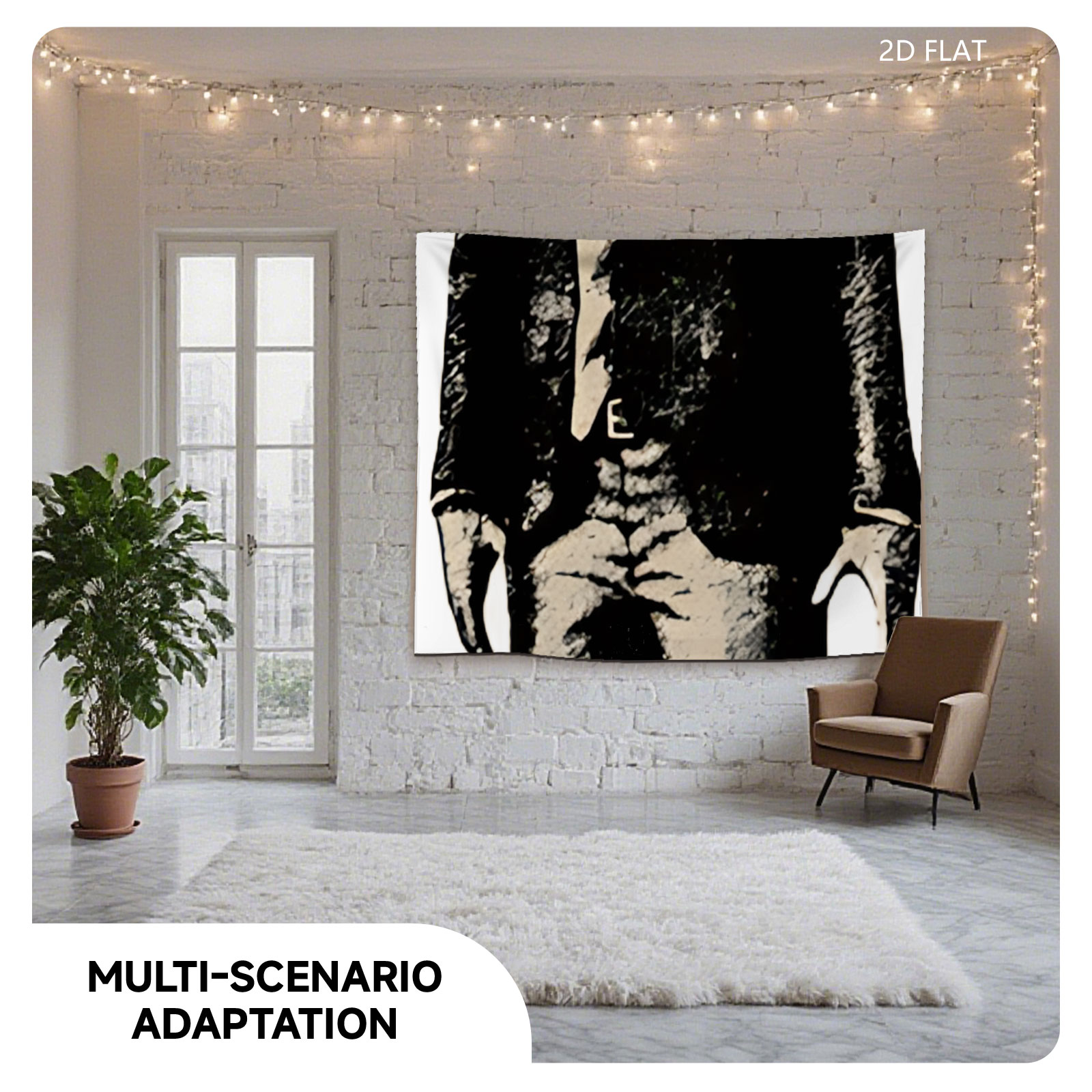 Boombox Head Man in Suit - Tapestry