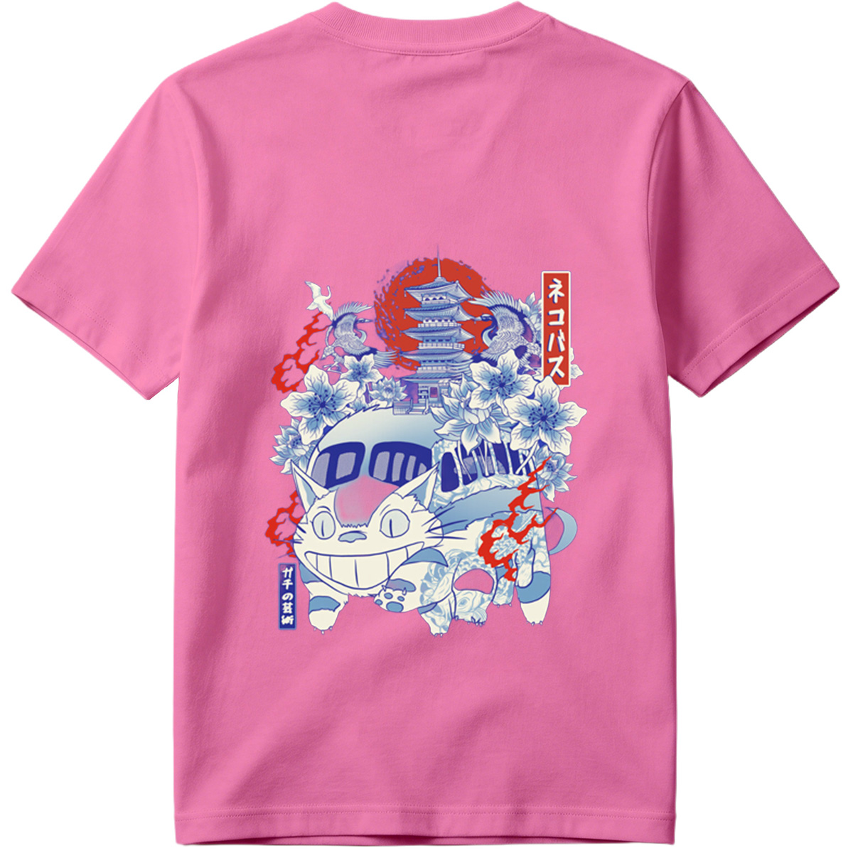 Neko Pass: Catbus and Cherry Blossoms - Tee