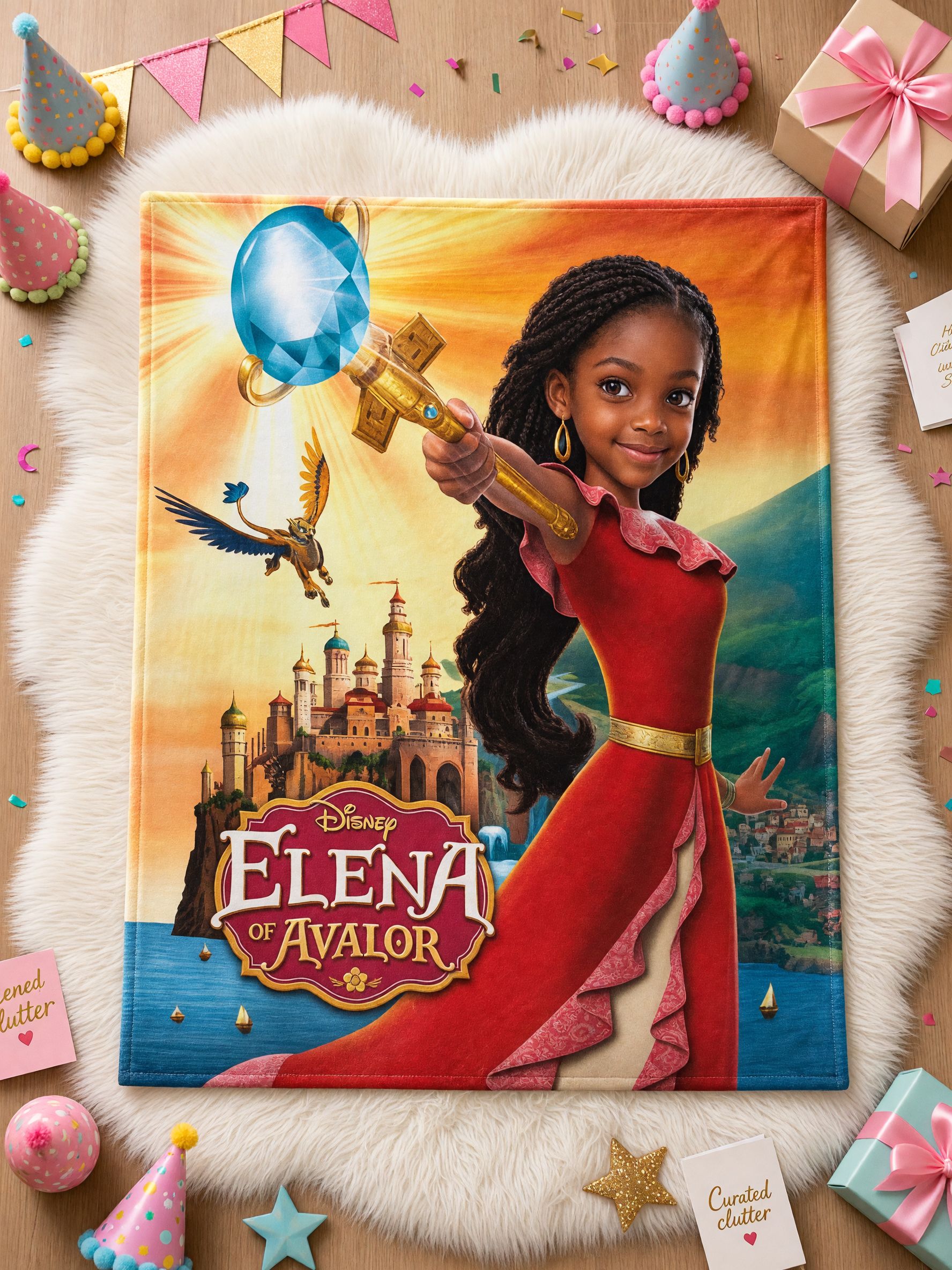 Custom Face Photo Blanket Personalized Princess Flannel Fleece Throw, Ideal Cozy Gift for Kids and Family