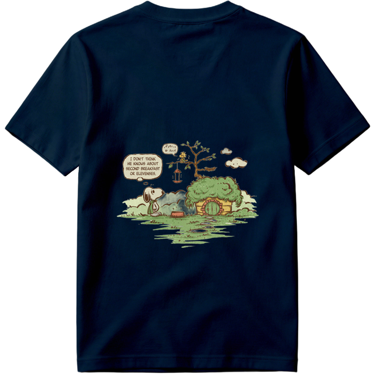 Snoopy and Woodstock in a Hobbit Hole - Tee