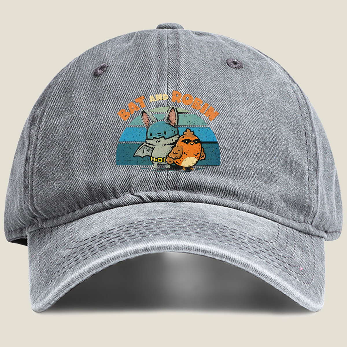 Bat and Robin - Washed Denim - Baseball Cap