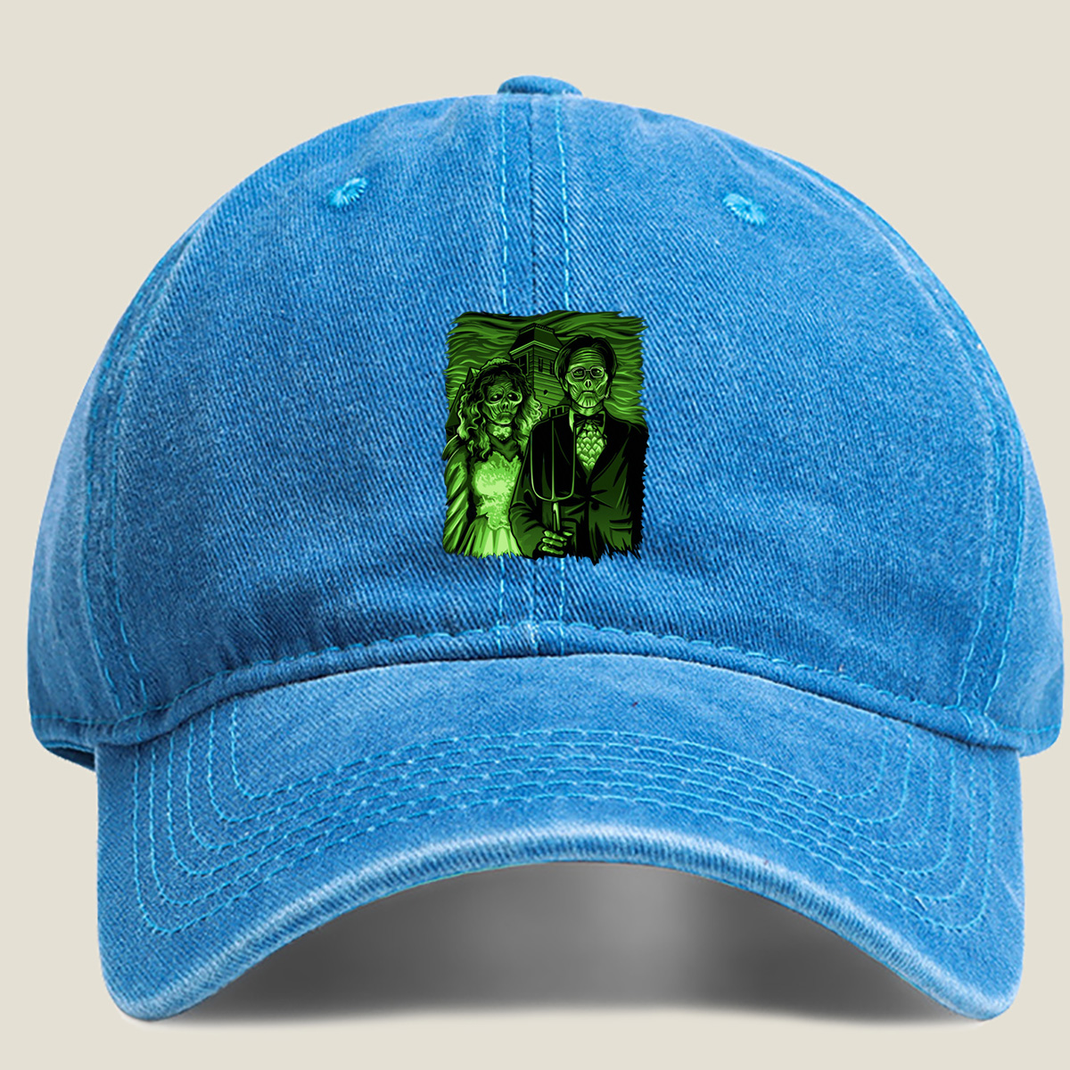 The Addams Family: Morticia and Gomez - Washed Denim - Baseball Cap