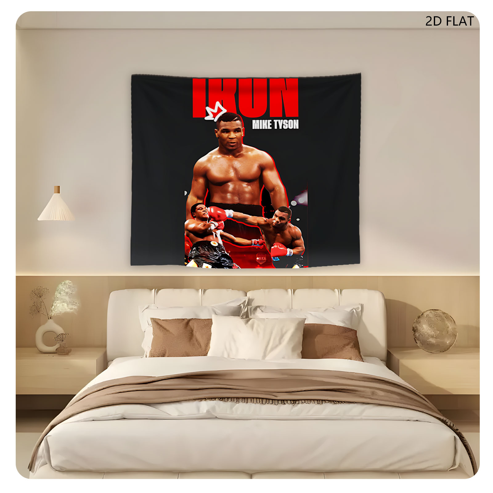 Iron Mike Tyson: Boxing Legend in Action - Tapestry