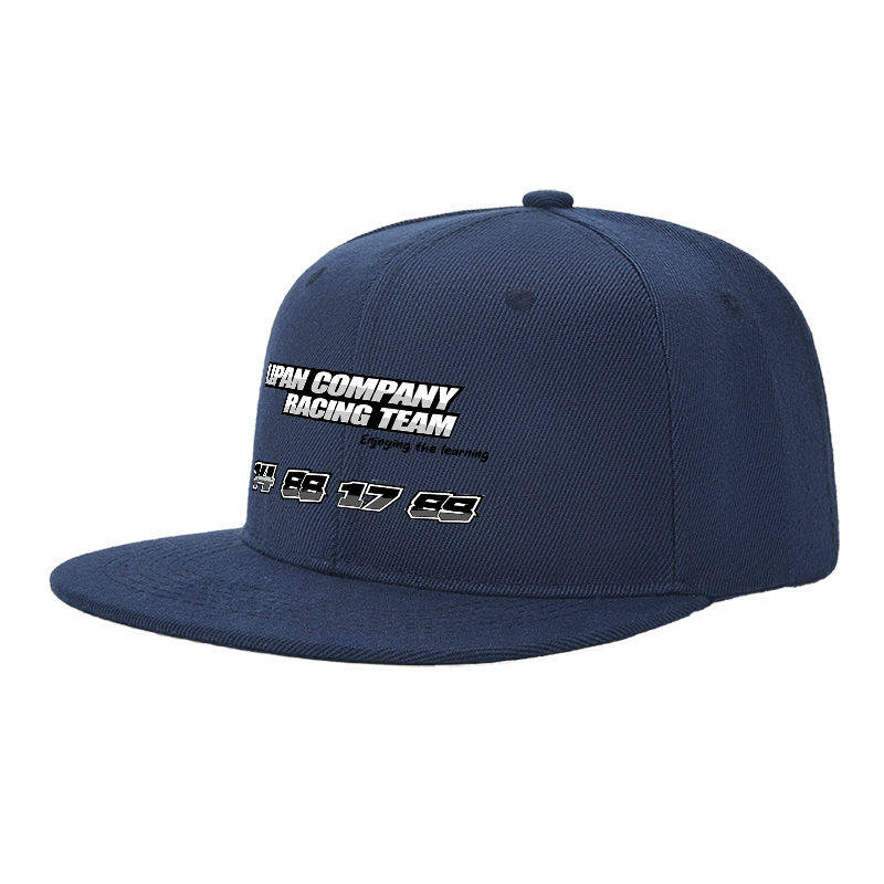 Flat Brim Baseball Cap Lipan Company Racing Team Logo Streetwear Underground Skate Style for Basketball Court Skate Park Urban Riders and Rap Artists