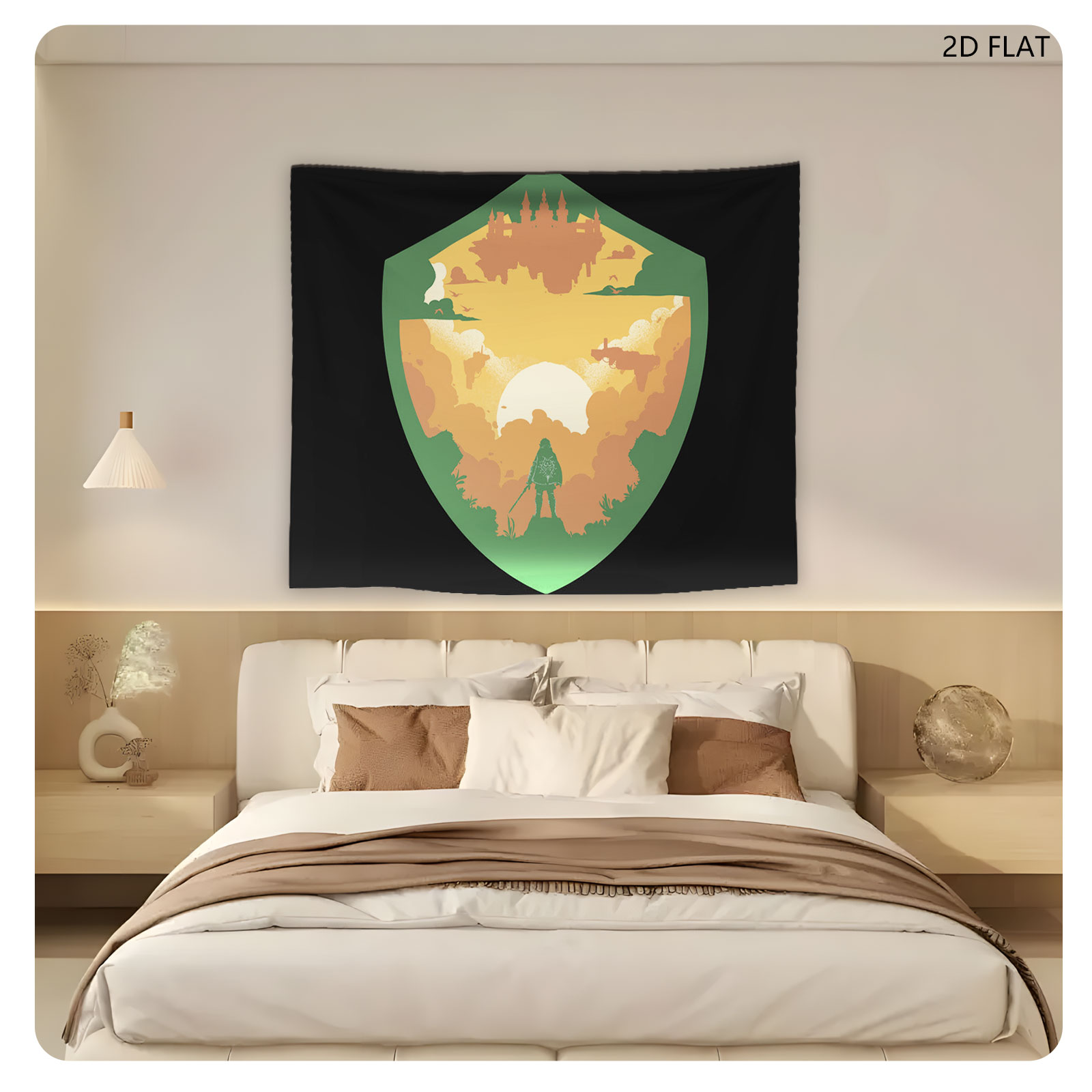 Link in Hyrule at Sunset - Tapestry