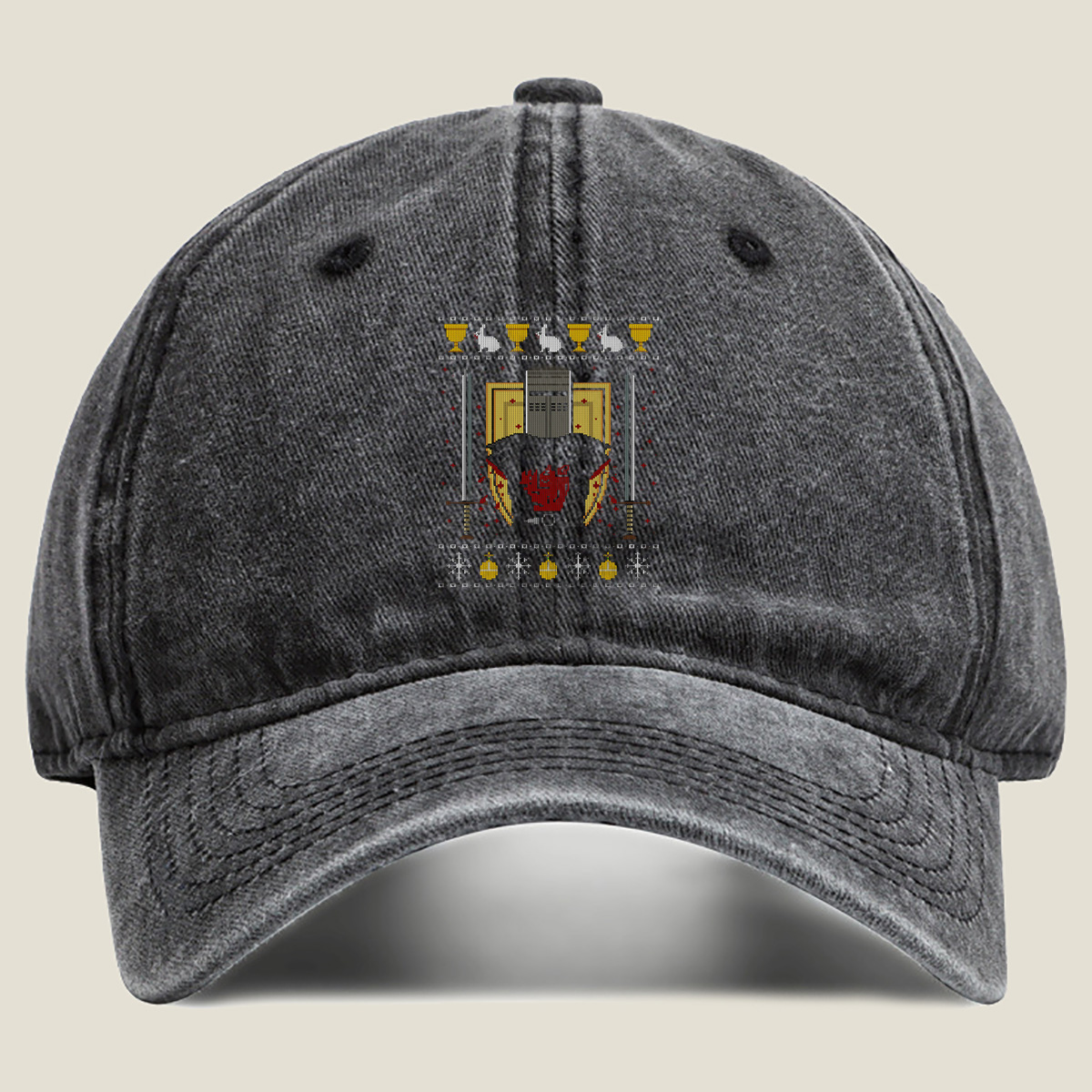 Game of Thrones: Iron Throne and White Walkers Holiday Design - Washed Denim - Baseball Cap