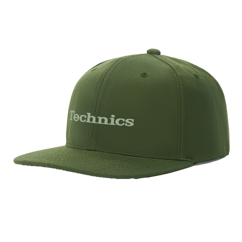 Flat Brim Baseball Cap Technics Logo Print Streetwear Underground Skate Style Basketball Court Urban Skate Park Fit for Skaters Rappers Streetwear Enthusiasts