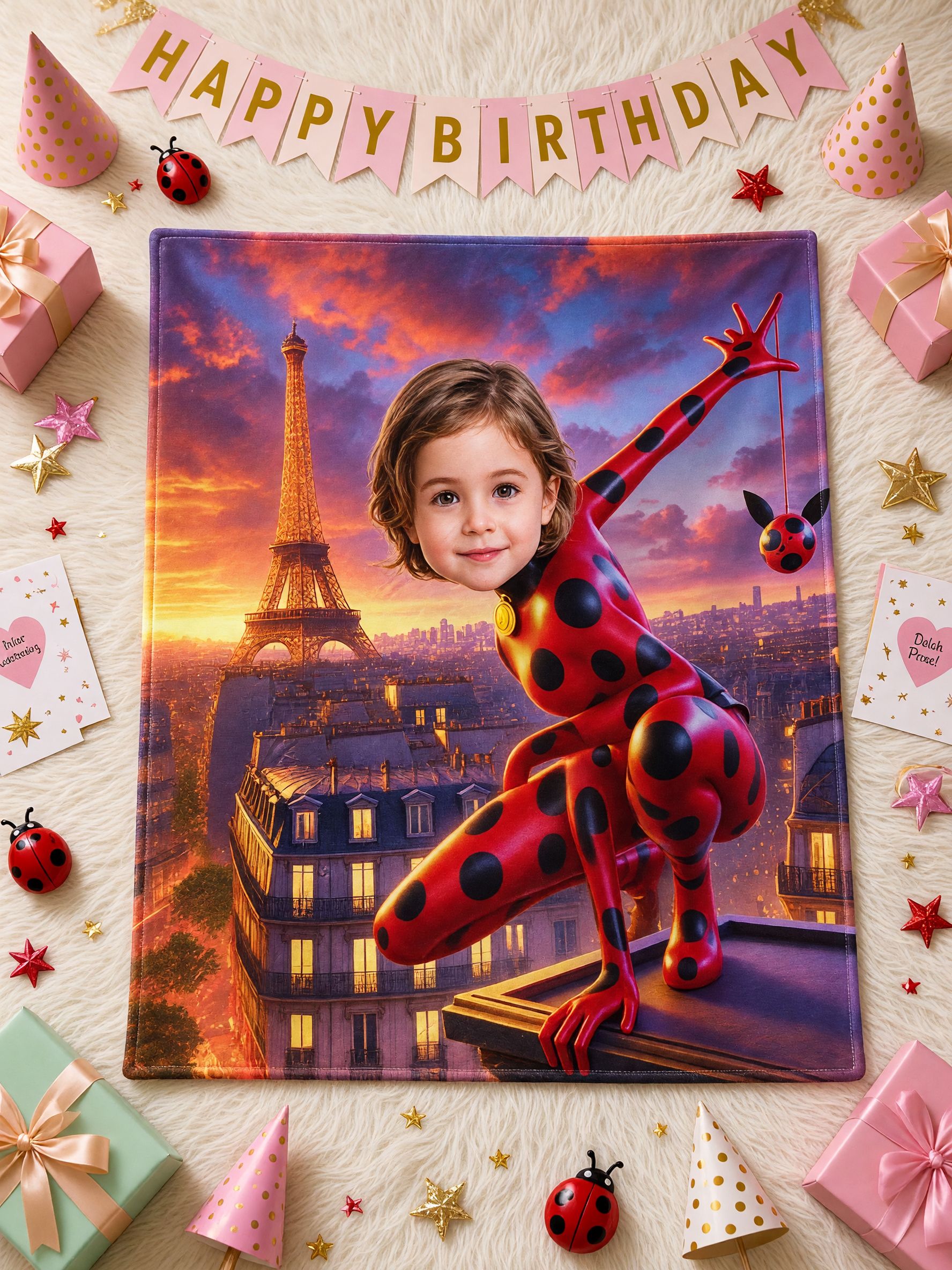 Custom Face Blanket Personalized Superhero Photo Flannel Throw for Kids and Adults, Cozy Plush Bed Couch Gift