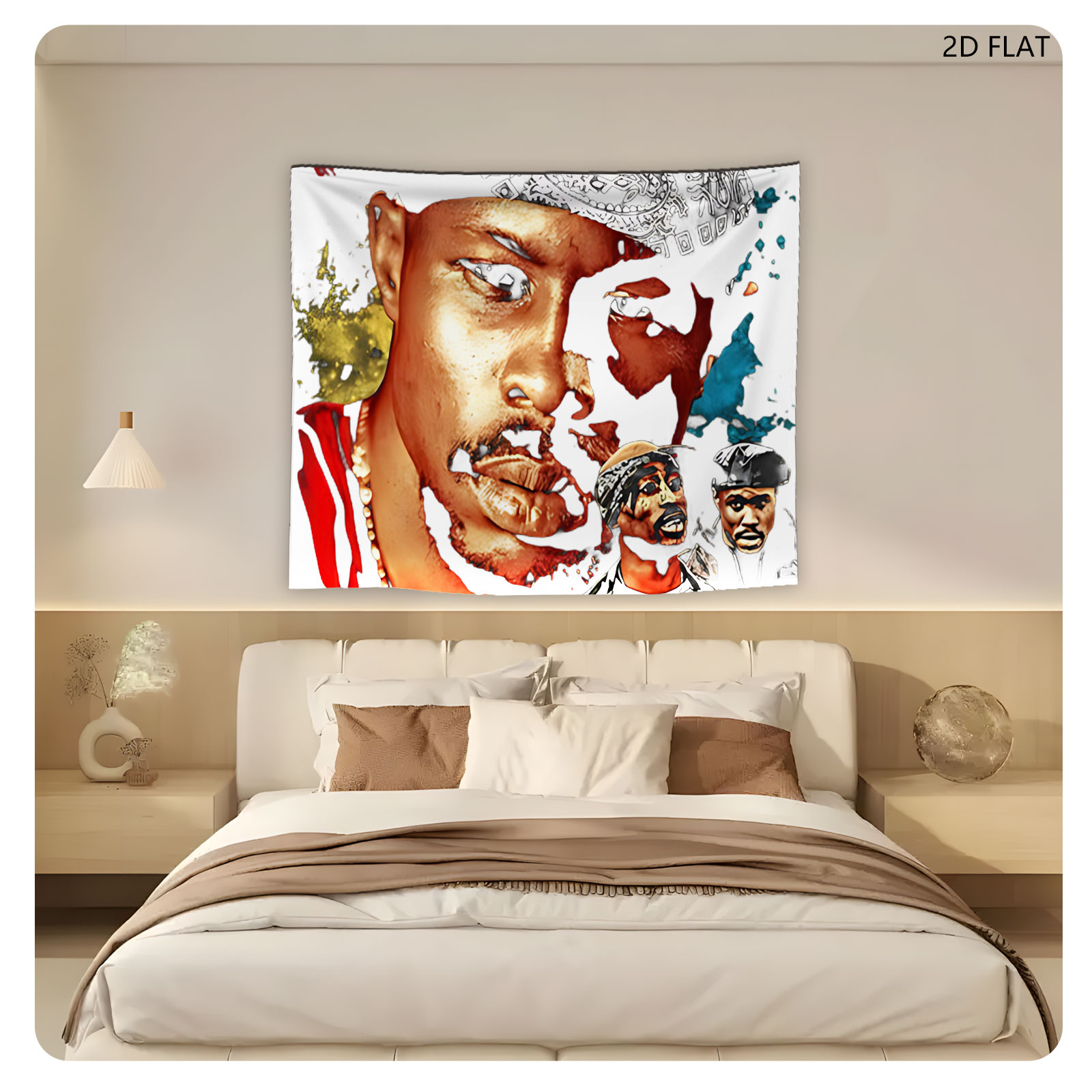 Wood Harris: Urban Icon with Bandana and Camo Style - Tapestry