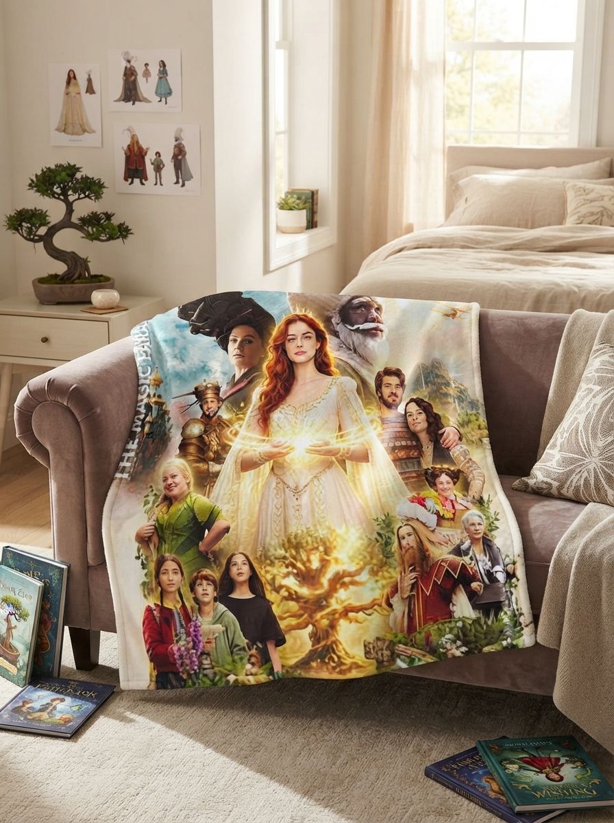 Custom Photo Flannel Blanket Personalized Fantasy Character Portrait Graphic Soft Warm Plush Throw Blanket for Sofa and