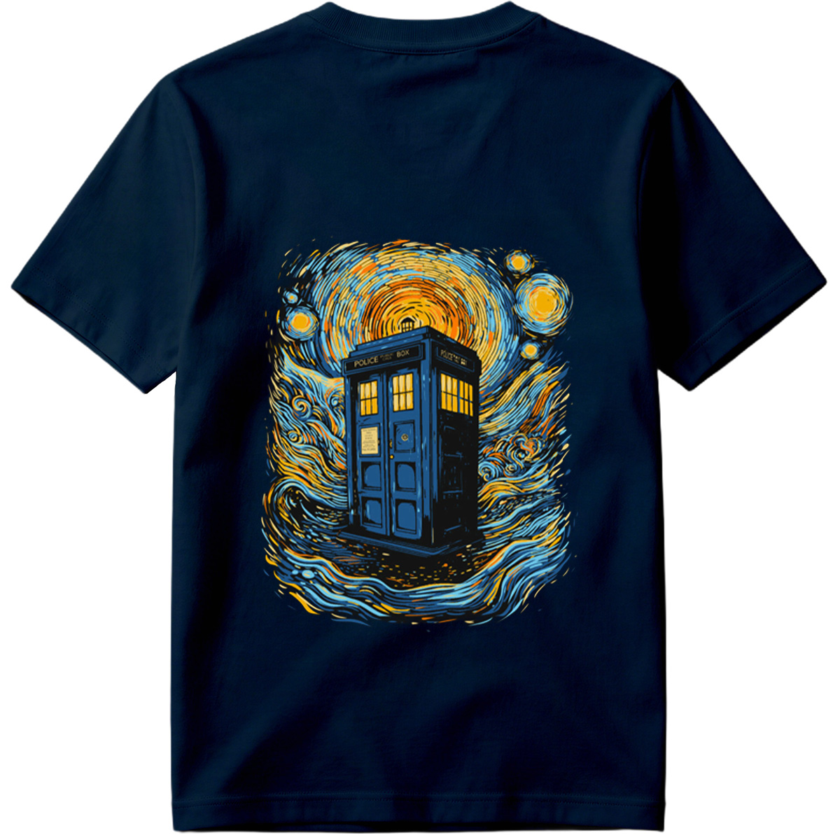 TARDIS in Starry Night - Tee