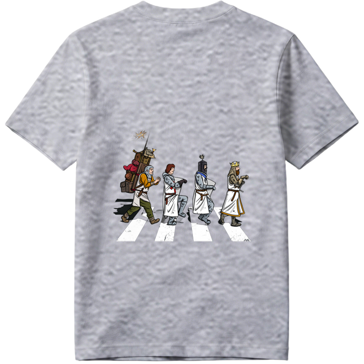 The Knights: Monty Python's Holy Grail Characters Crossing the Road - Tee
