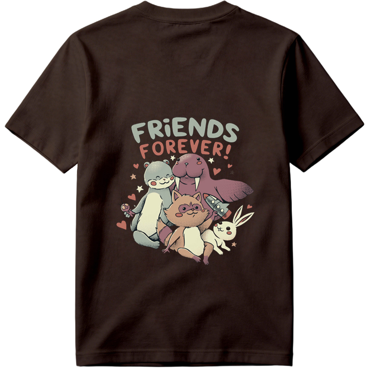 Friends Forever: Otter, Walrus, Cat, and Rabbit - Tee