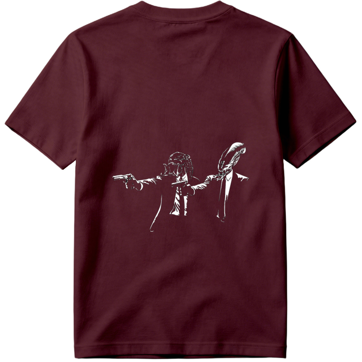 Predator and Alien in Suits with Guns - Tee