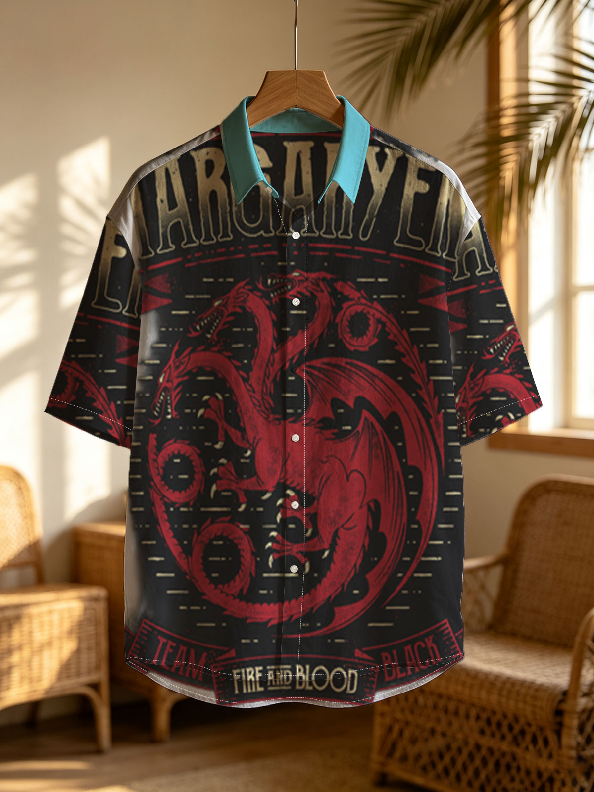House Targaryen - Fire and Blood, Three-Headed Dragon Symbol -  Shirt