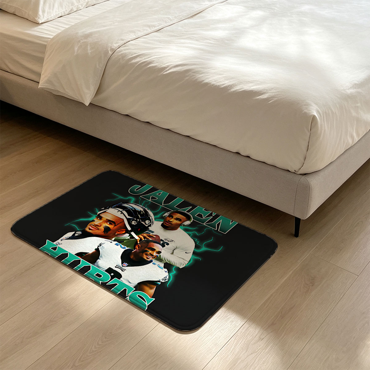Jalen Hurts: Philadelphia Eagles Quarterback in Action - Flannel floor mat