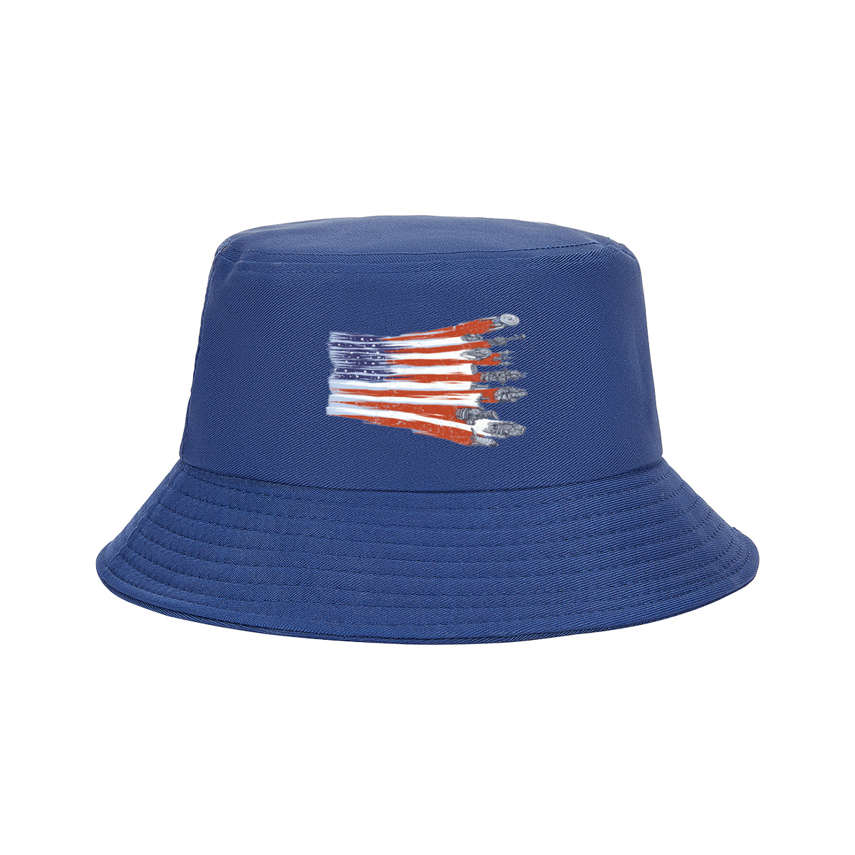 Star Trek and Star Wars Ships in American Flag Design - Fisherman's Hat