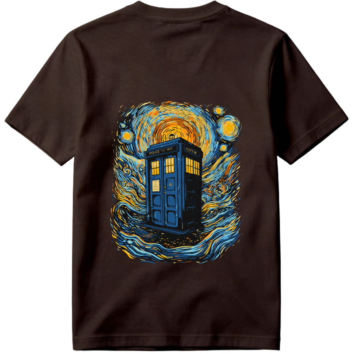 TARDIS in Starry Night - Tee